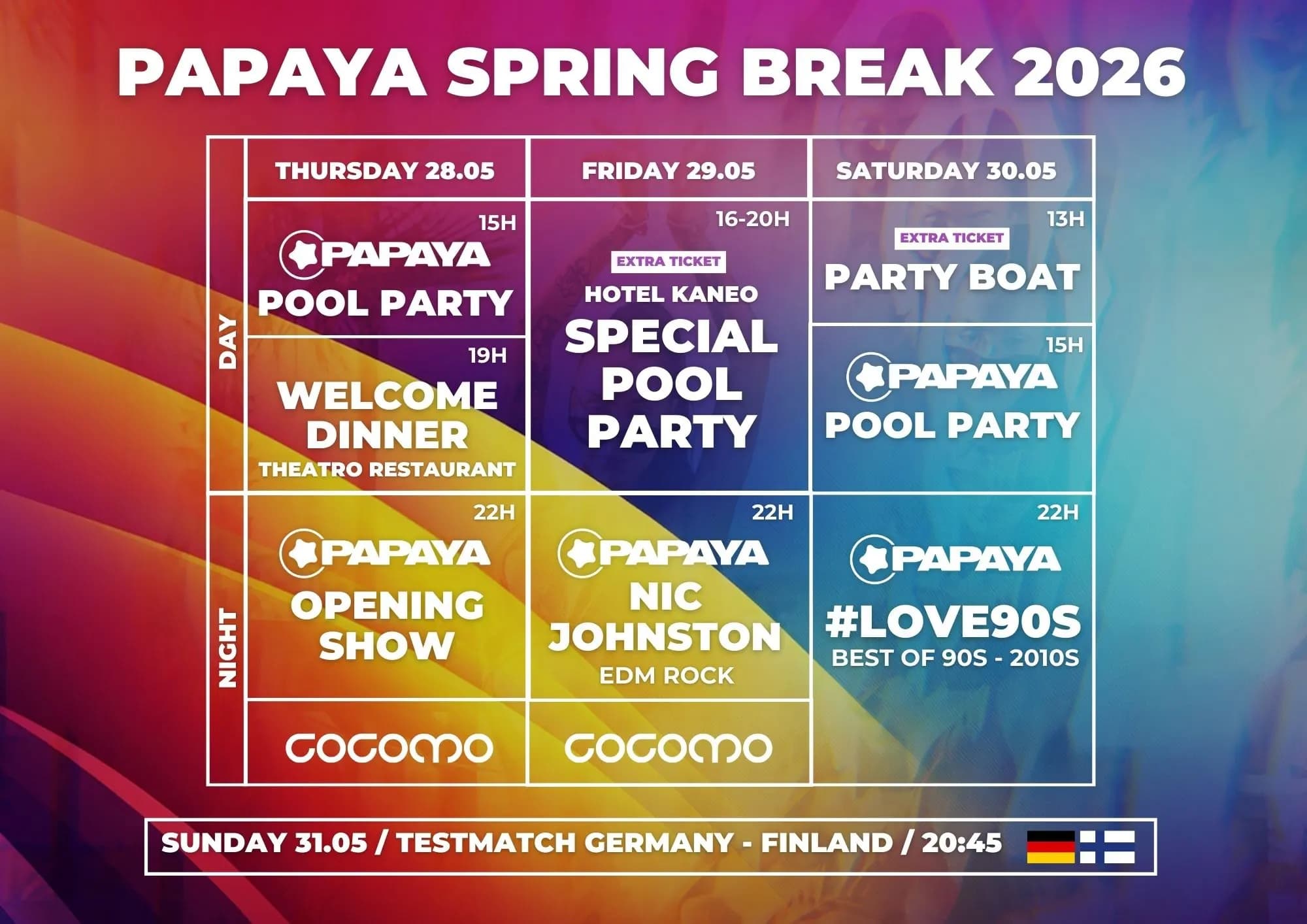 Papaya Spring Break 28.05. - 30.05.2026 Ansicht 2