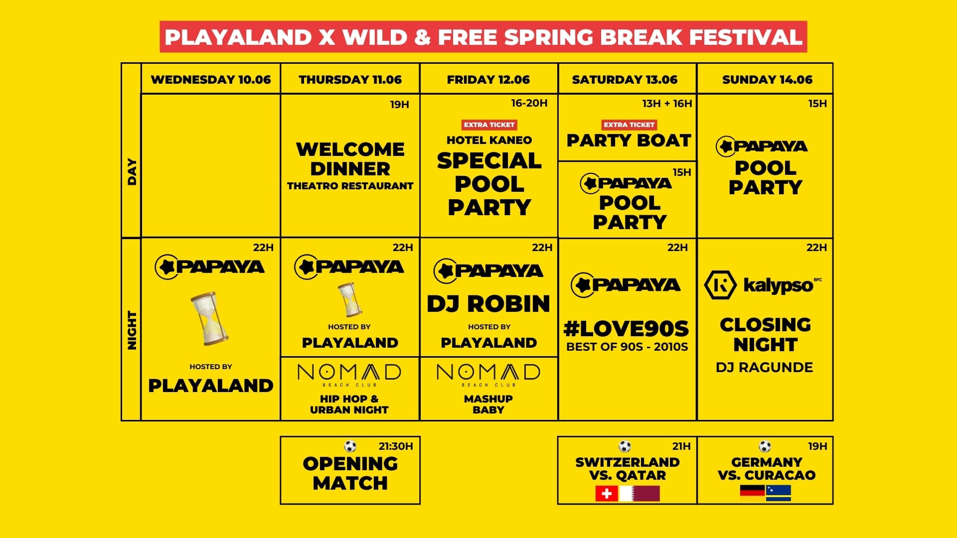 Playaland x Wild & Free Spring Break Weekend 1 10.06.-14.06.2026 Ansicht 2