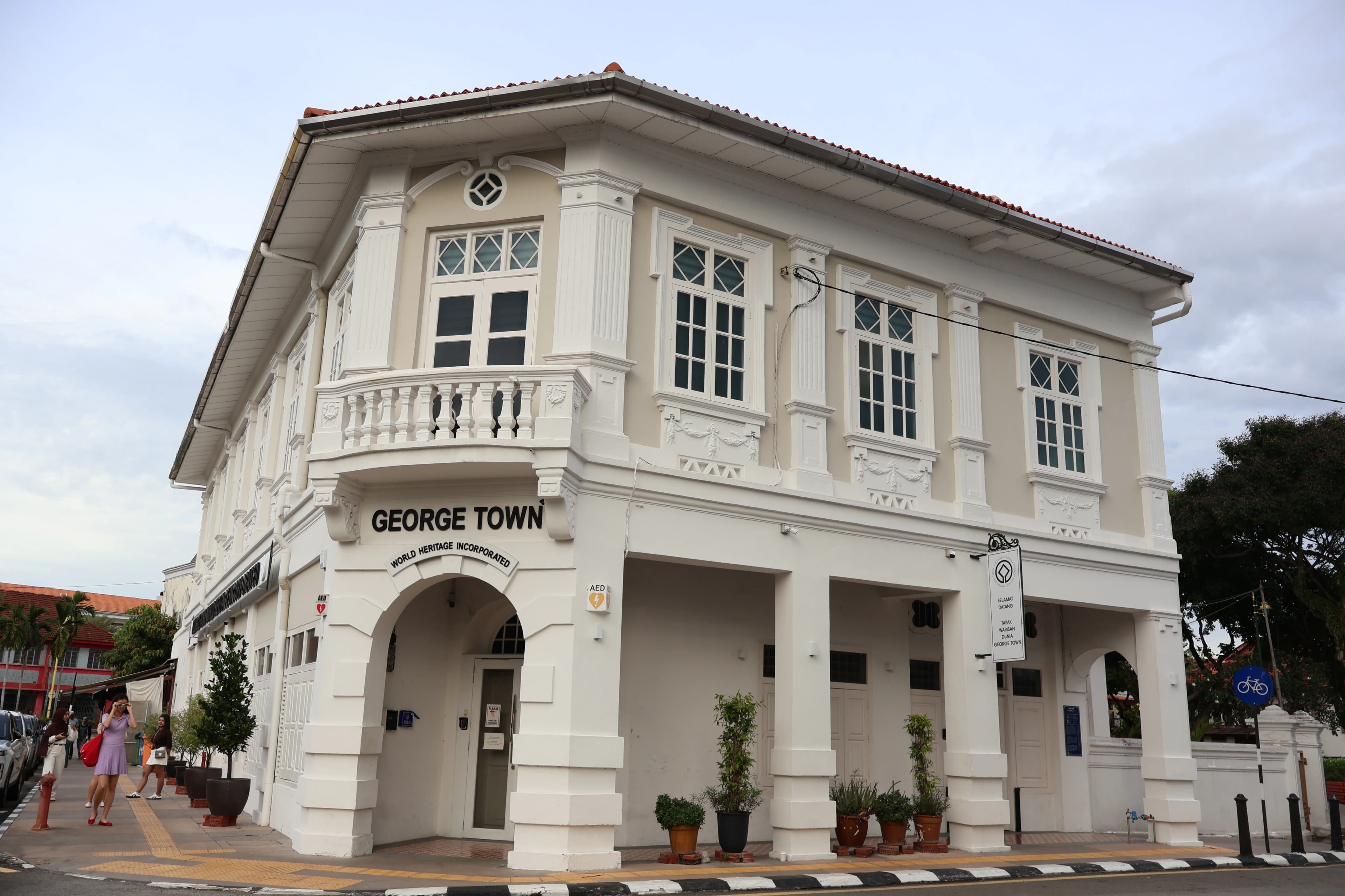 Historic building in george town with ornate architecture