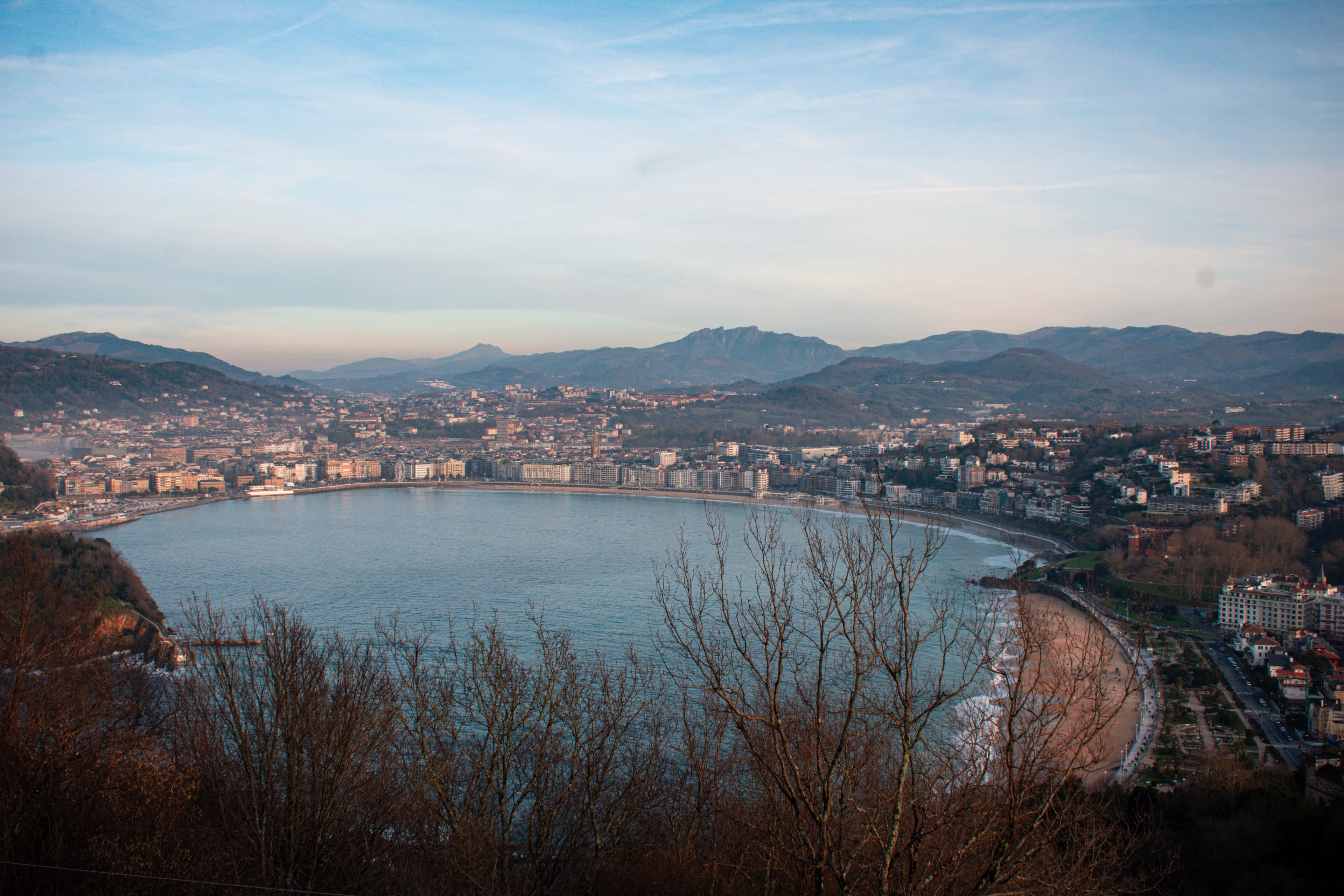 a large body of water surrounded by mountains