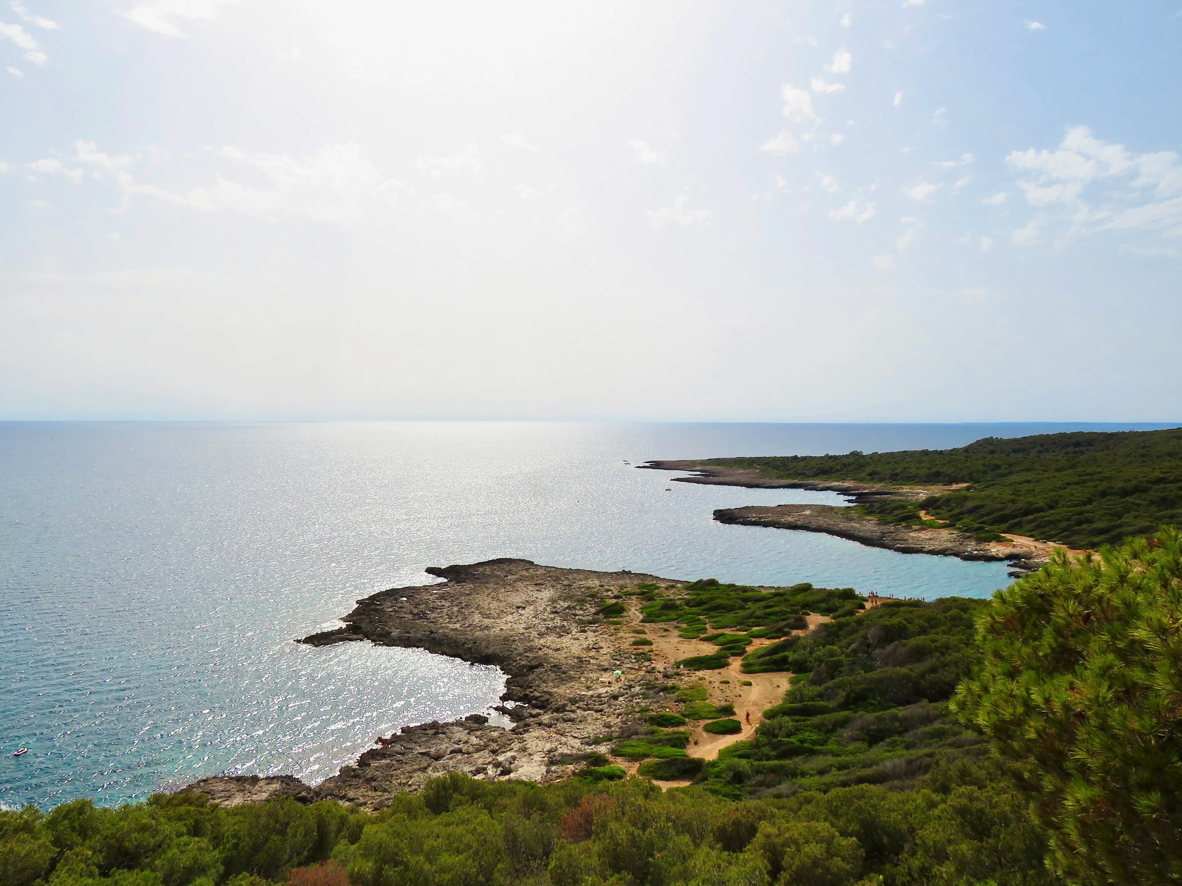 a body of water with trees and hills around it